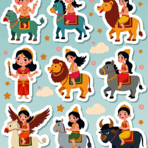 Indian Gods - Religious - Stickers Sheet v45